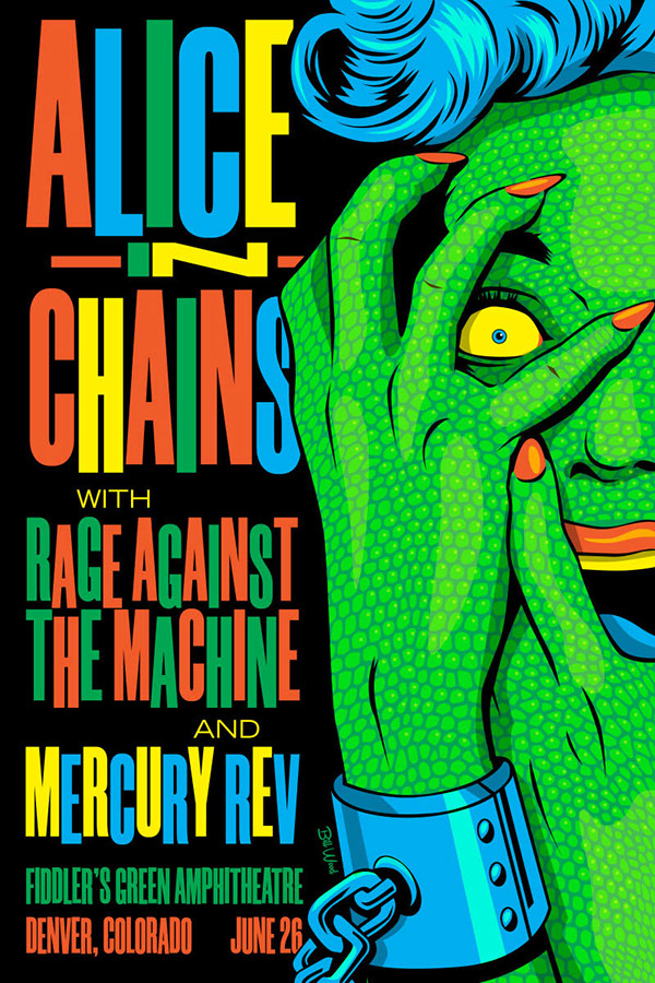 Alice In Chains poster by BIll Wood.