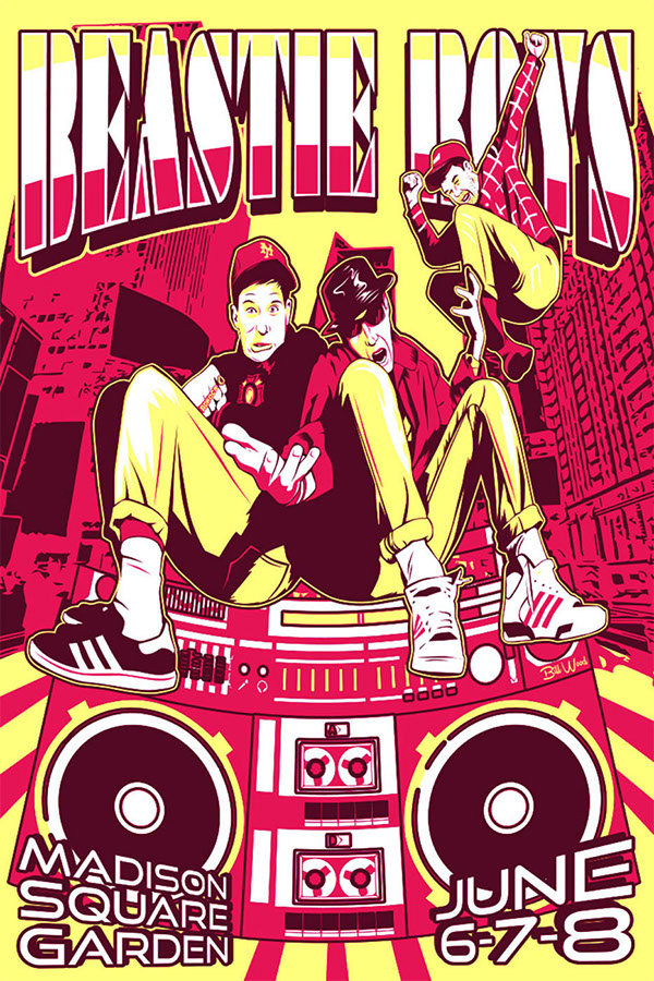 Beastie Boys poster by BIll Wood.