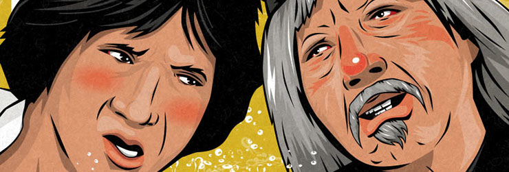 Drunken Master Kung Fu movie poster art by BIll Wood.