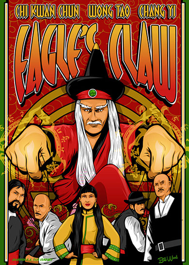 Drunken Master Kung Fu movie poster art by BIll Wood.