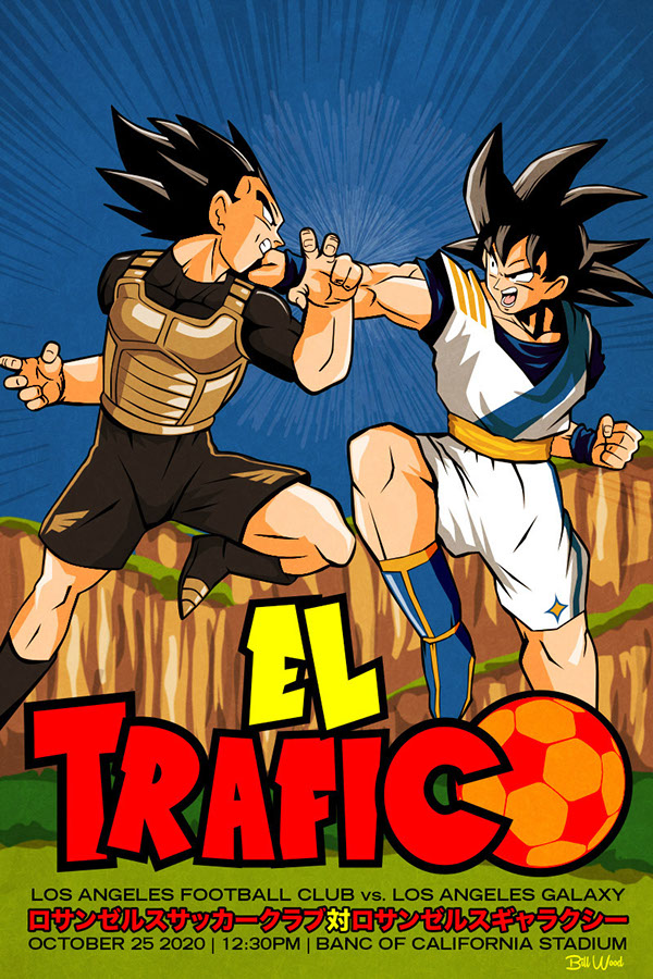 El Trafico soccer poster art by Bill Wood.