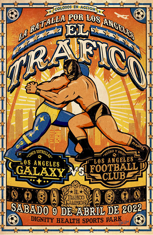 El Trafico soccer poster art by Bill Wood.
