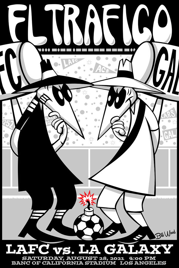 El Trafico soccer poster art by Bill Wood.