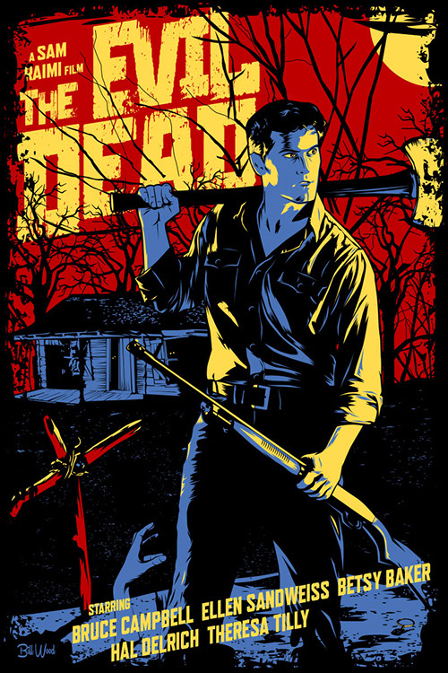 The Evil Dead movie poster art by Bill Wood.
