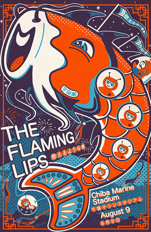 The Flaming Lips poster art by Bill Wood.