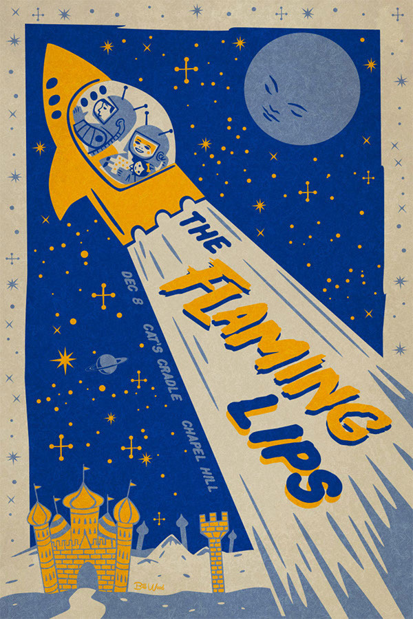 The Flaming Lips poster art by Bill Wood.