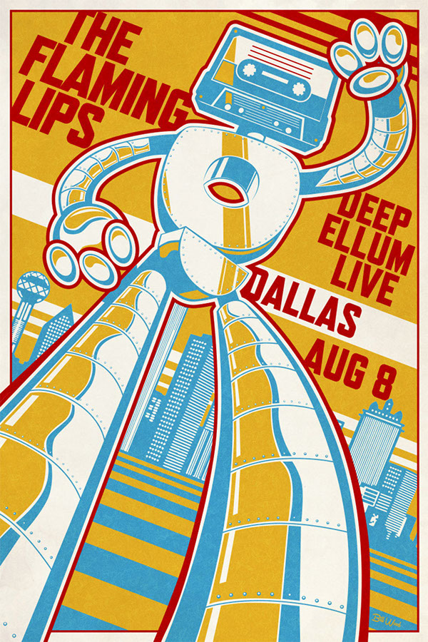 The Flaming Lips poster art by Bill Wood.