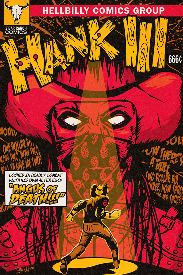 Hank Williams III poster art by Bill Wood.