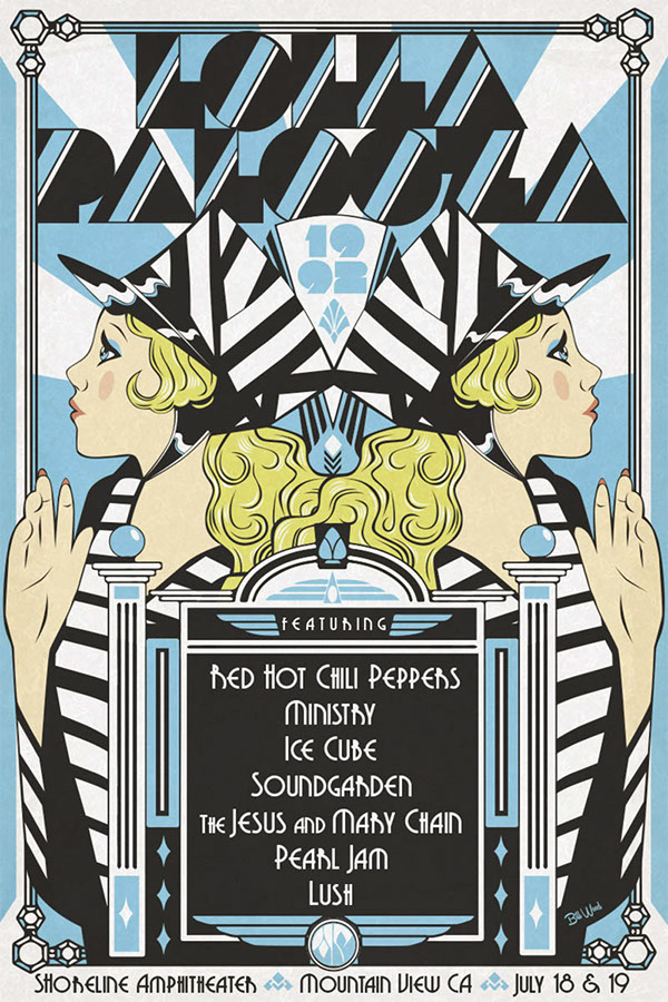 Lollapalooza poster art by Bill Wood.