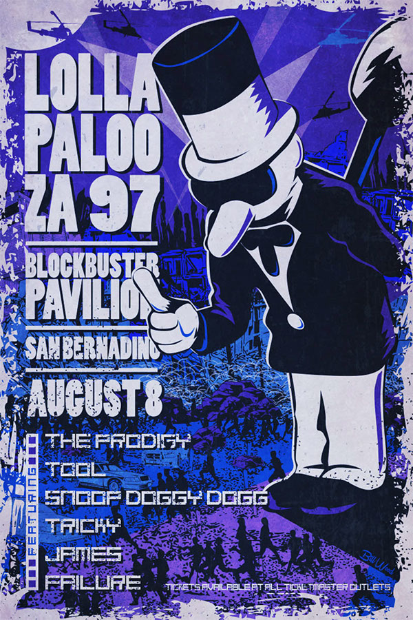 Lollapalooza poster art by Bill Wood.