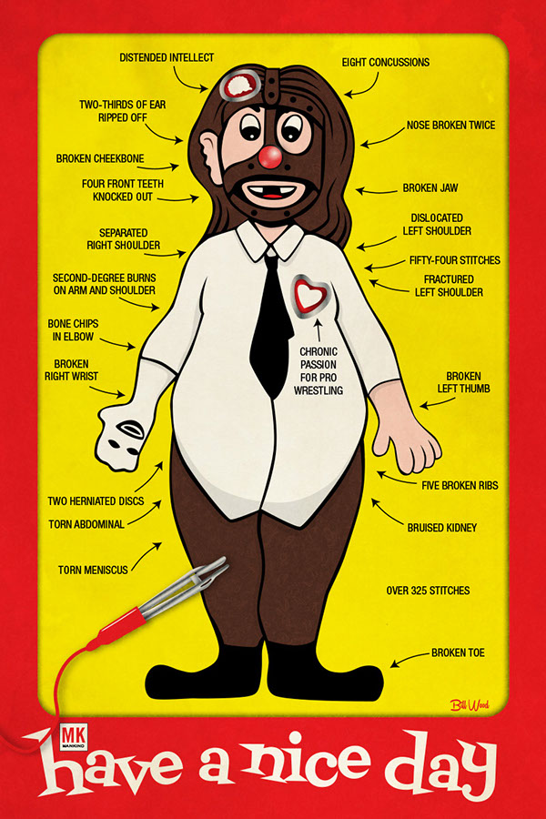 Hank Williams III poster art by Bill Wood.