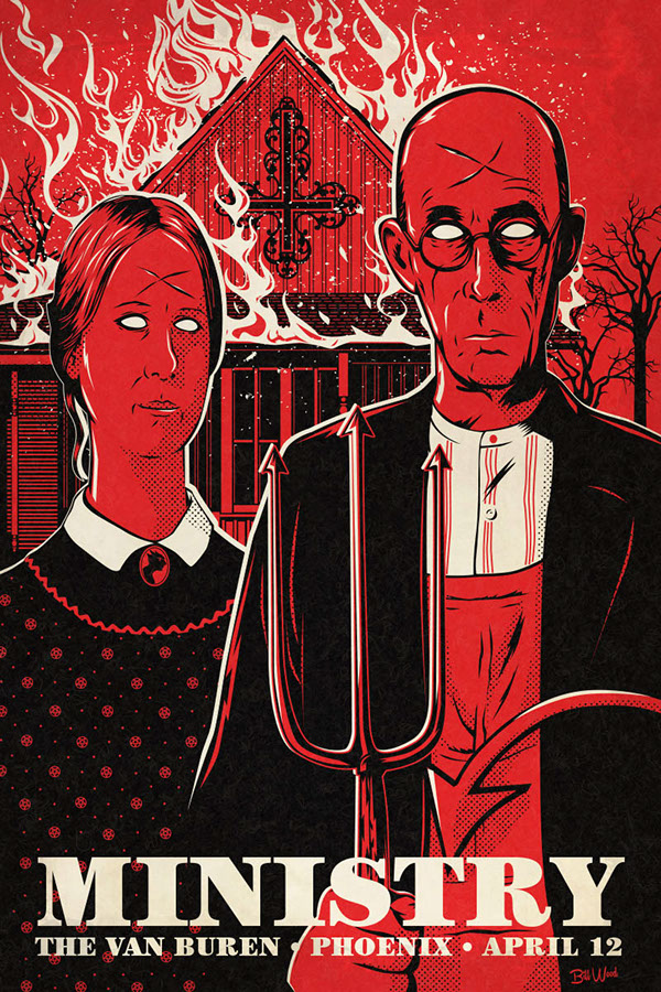 Ministry poster art by Bill Wood.