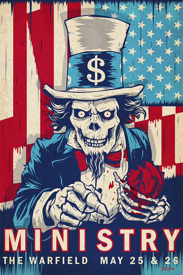 Ministry poster art by Bill Wood.