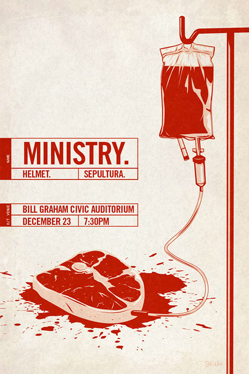 Ministry poster art by Bill Wood.