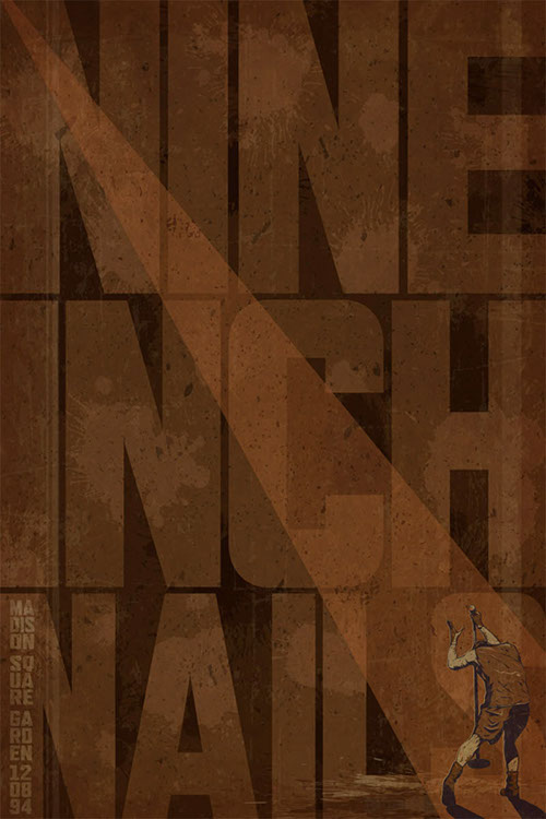 Nine Inch Nails poster art by Bill Wood.
