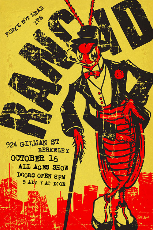 Rancid poster art by Bill Wood.