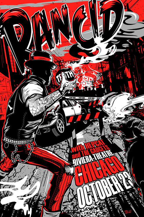 Rancid poster art by Bill Wood.
