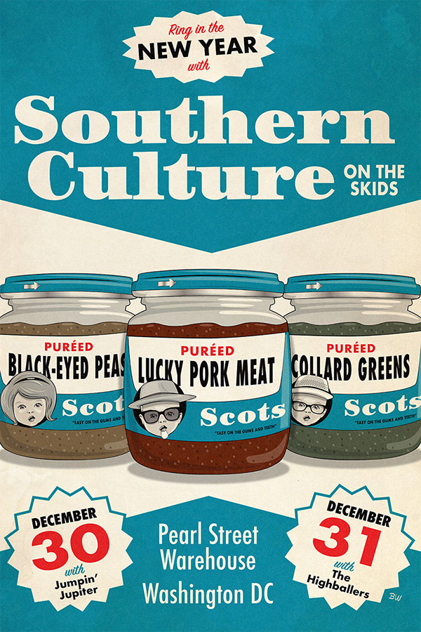 Hank Williams III poster art by Bill Wood.