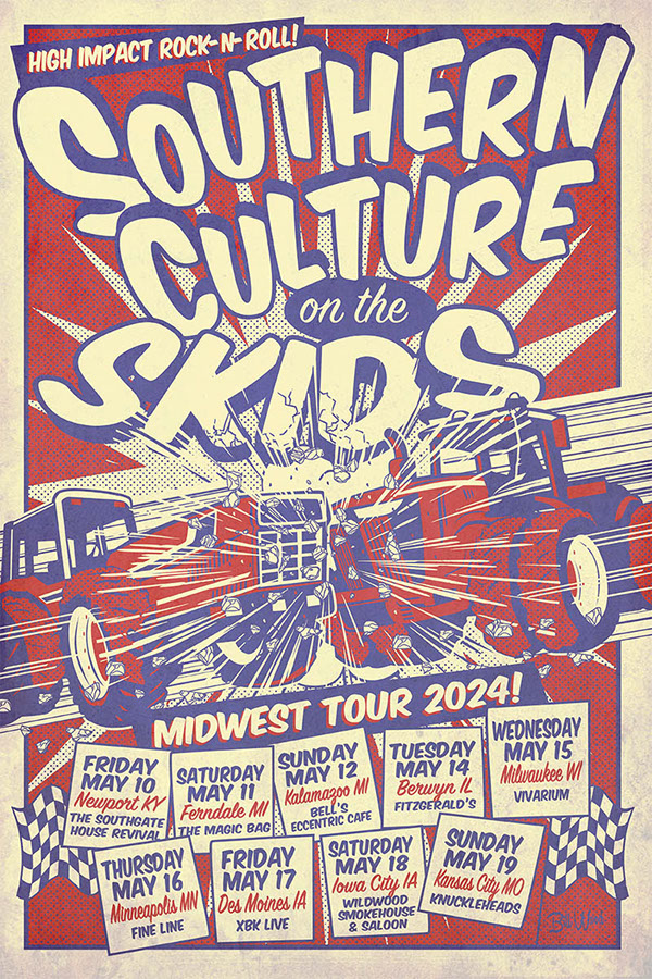 Hank Williams III poster art by Bill Wood.