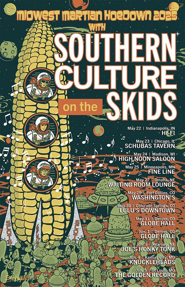 Hank Williams III poster art by Bill Wood.