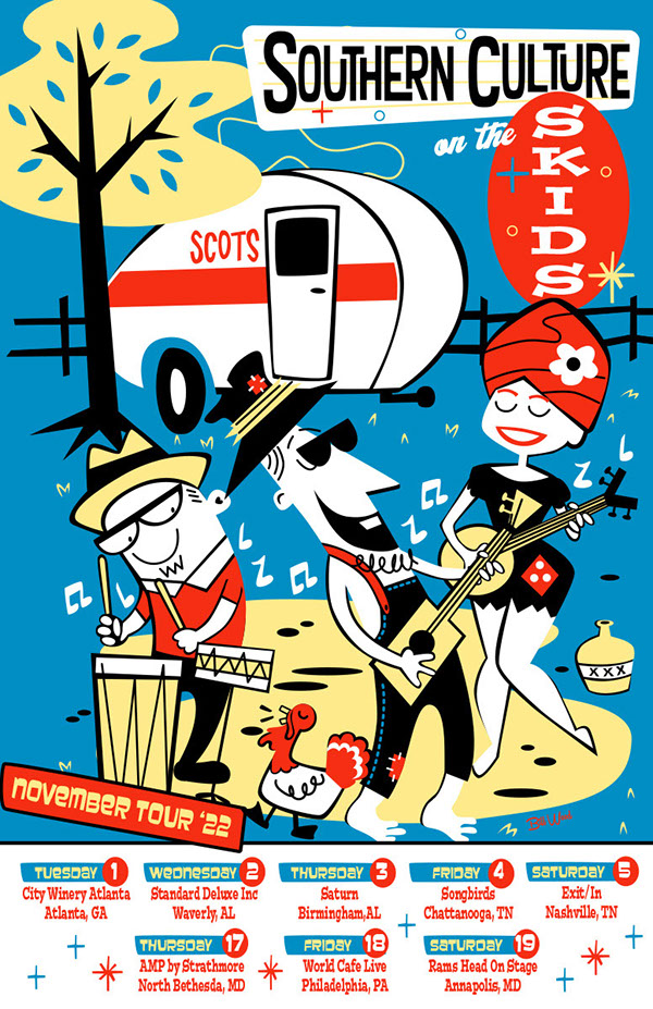 Hank Williams III poster art by Bill Wood.