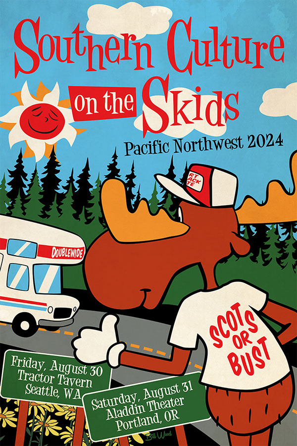 Hank Williams III poster art by Bill Wood.