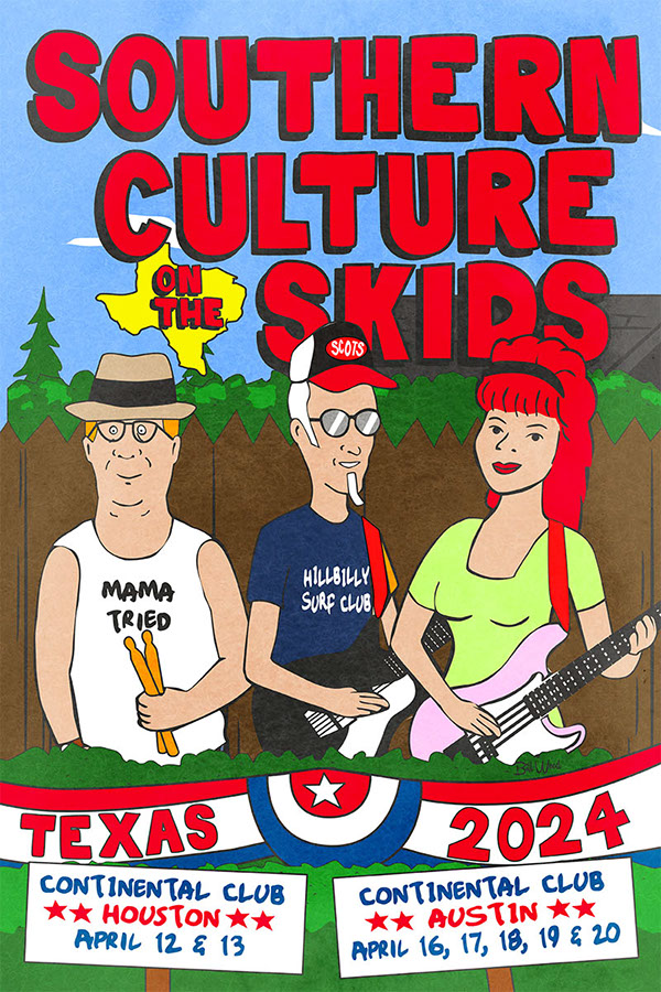 Hank Williams III poster art by Bill Wood.