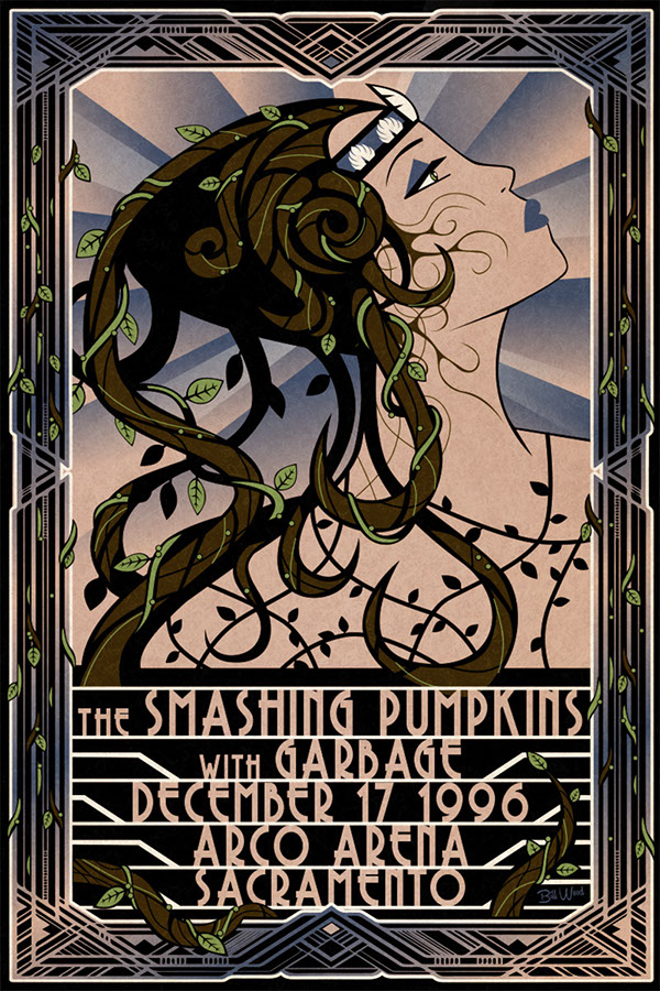 Smashing Pumpkins poster art by Bill Wood.