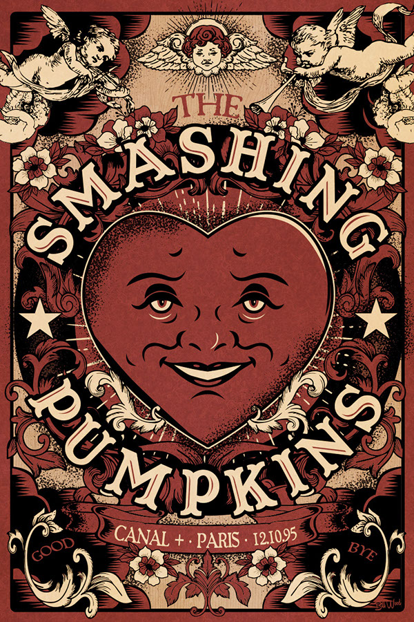 Smashing Pumpkins poster art by Bill Wood.