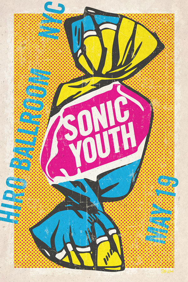Sonic Youth poster art by Bill Wood.