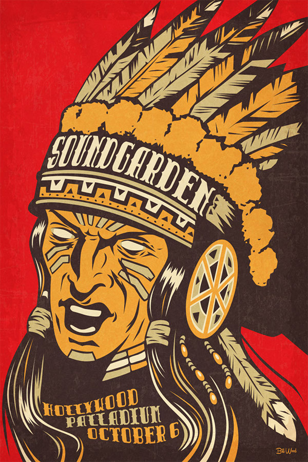Soundgarden poster art by Bill Wood.