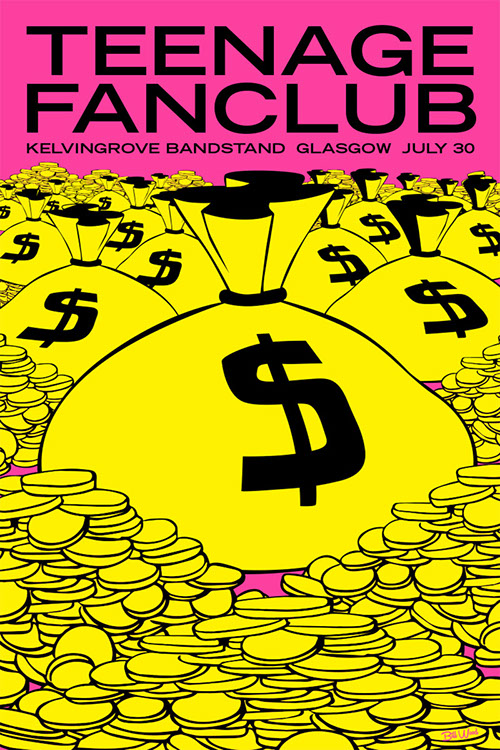 Teenage Fanclub poster art by Bill Wood.