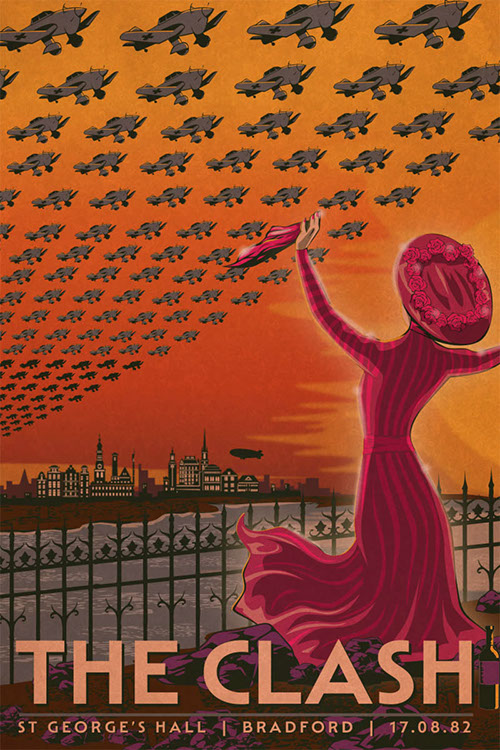 The Clash poster art by Bill Wood.