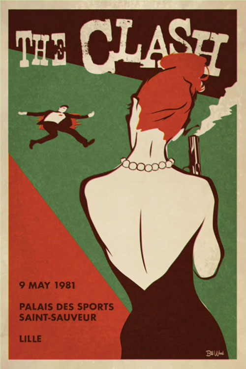 The Clash poster art by Bill Wood.