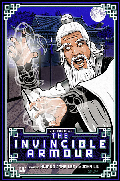 The Invincible Armour Kung Fu poster art by Bill Wood.