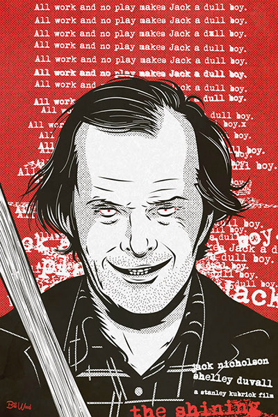 The Shining poster art by Bill Wood.