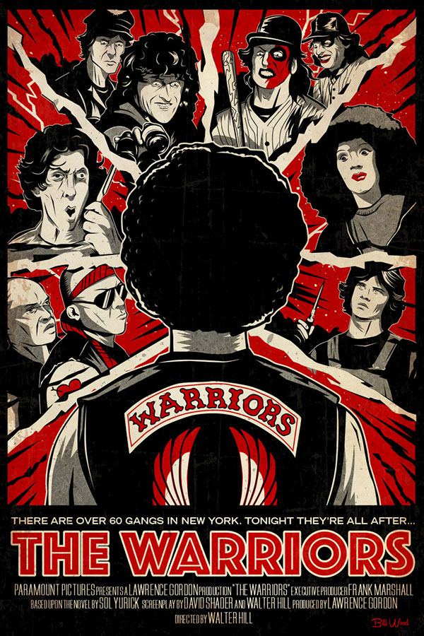 The Warriors poster art by Bill Wood.
