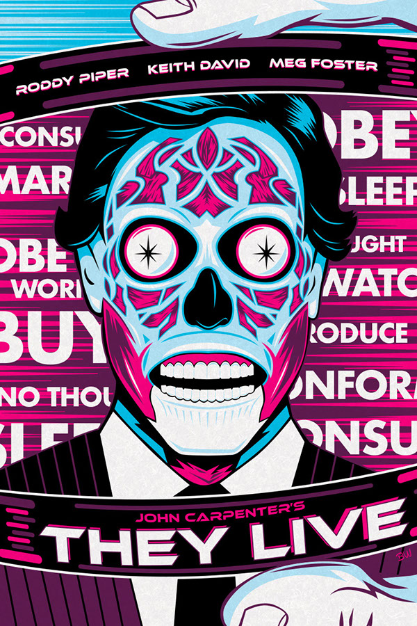 They Live poster art by Bill Wood.