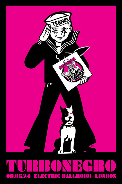 Turbonegro poster art by Bill Wood.