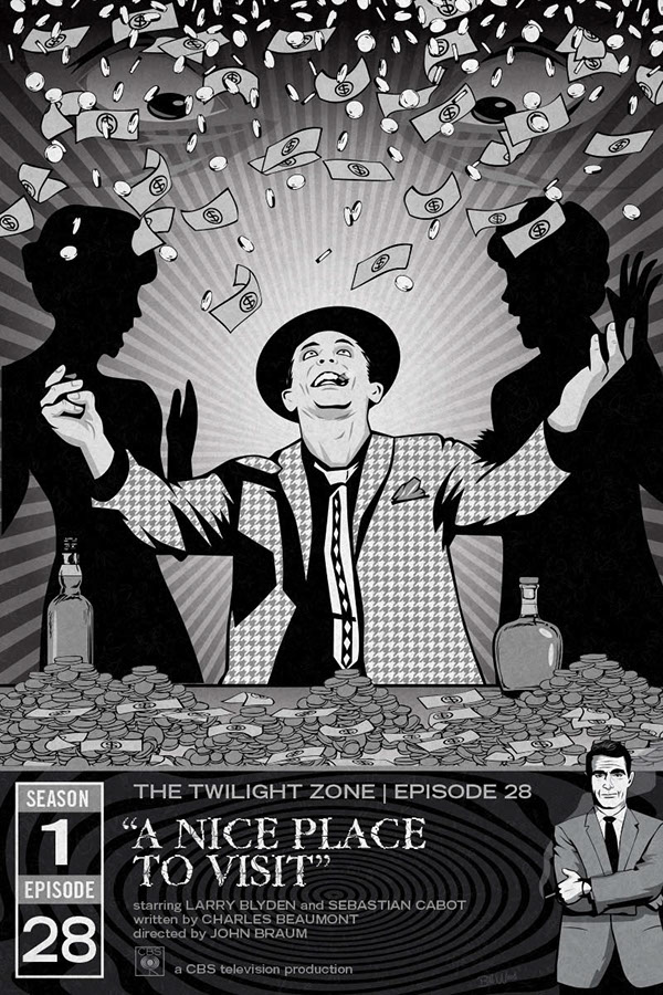 Twilight Zone poster art by Bill Wood.
