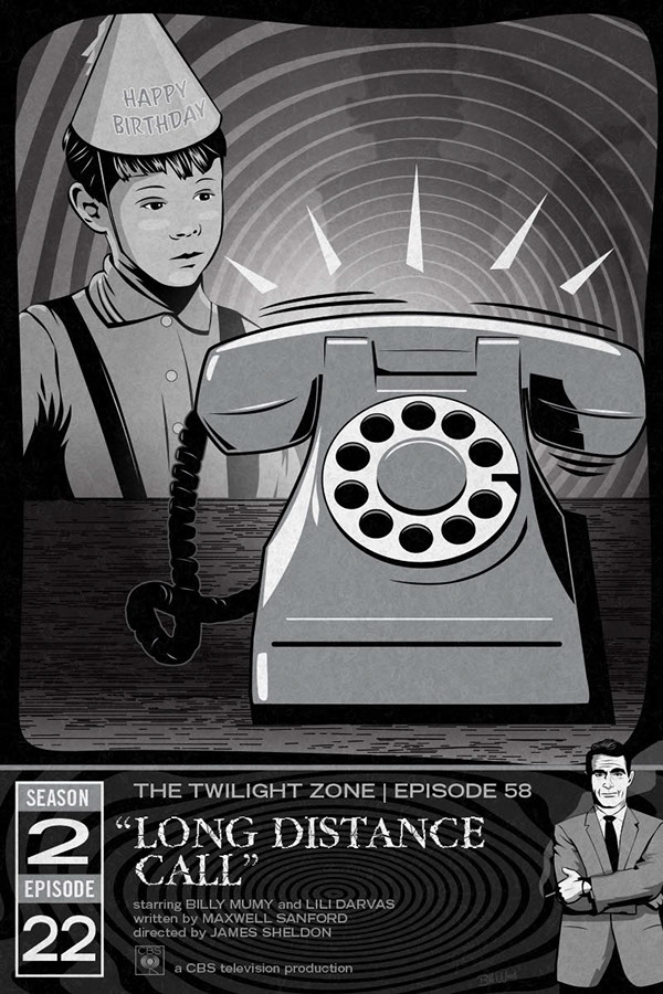Twilight Zone poster art by Bill Wood.