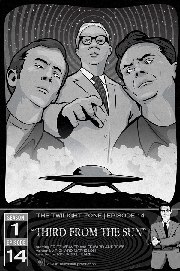 Twilight Zone poster art by Bill Wood.