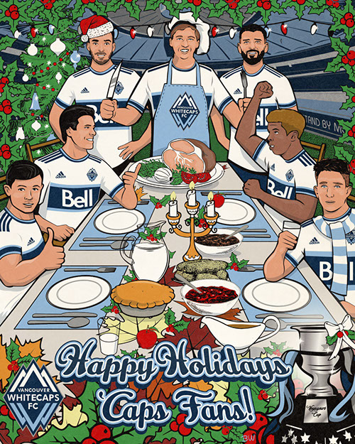 Seattle Sounders FC soccer poster art by Bill Wood.