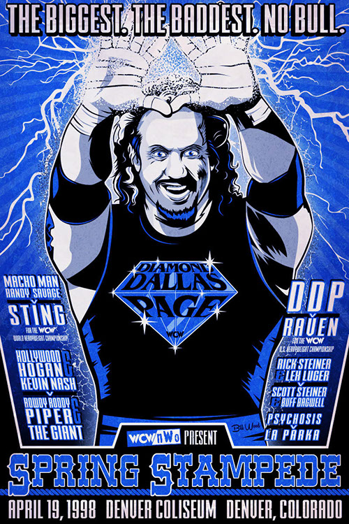 WCW poster art by Bill Wood.