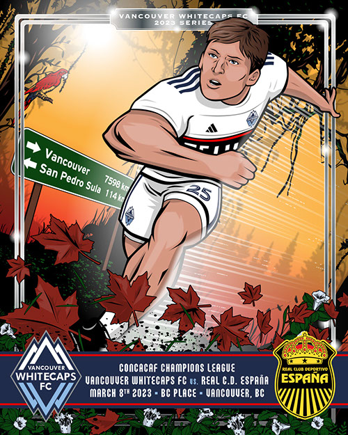 Seattle Sounders FC soccer poster art by Bill Wood.