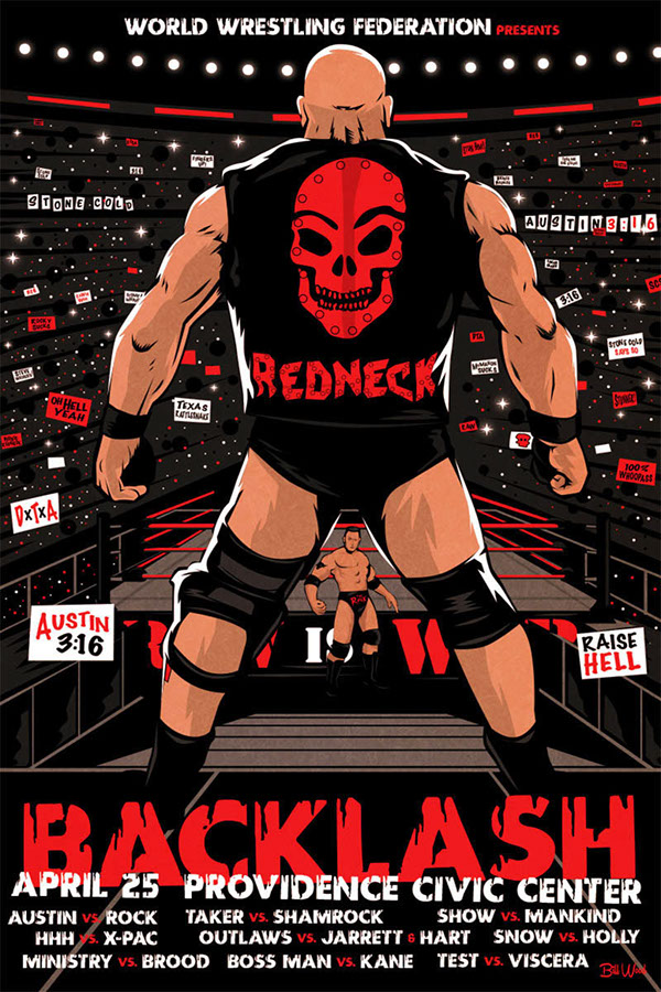 Hank Williams III poster art by Bill Wood.